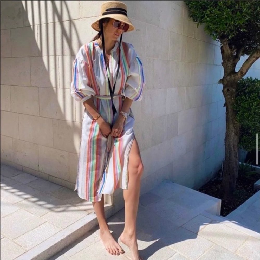 lemlem x H&M Lyocell Kaftan Dress Blogger Fave M